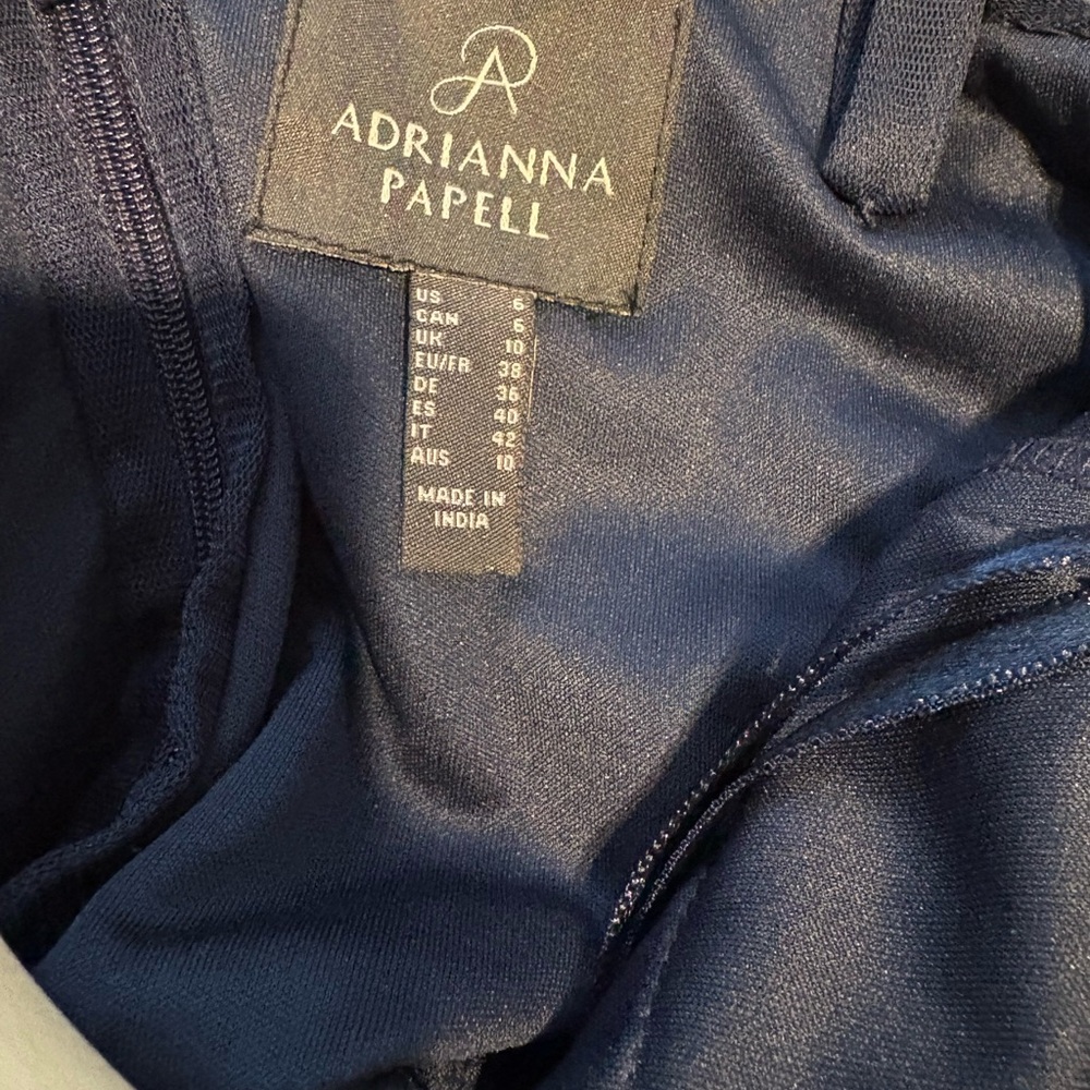 Adrianna Papell Navy and Gold Women's Dress - Picture 6 of 6